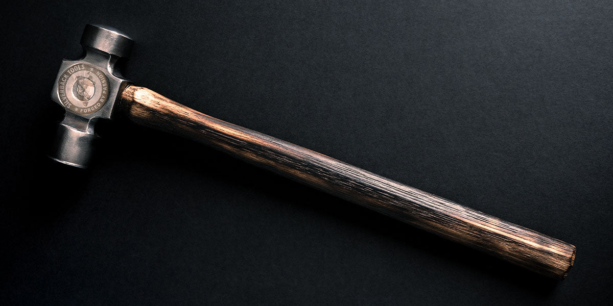X Series Silverback forging hammer farrier tool on a black background