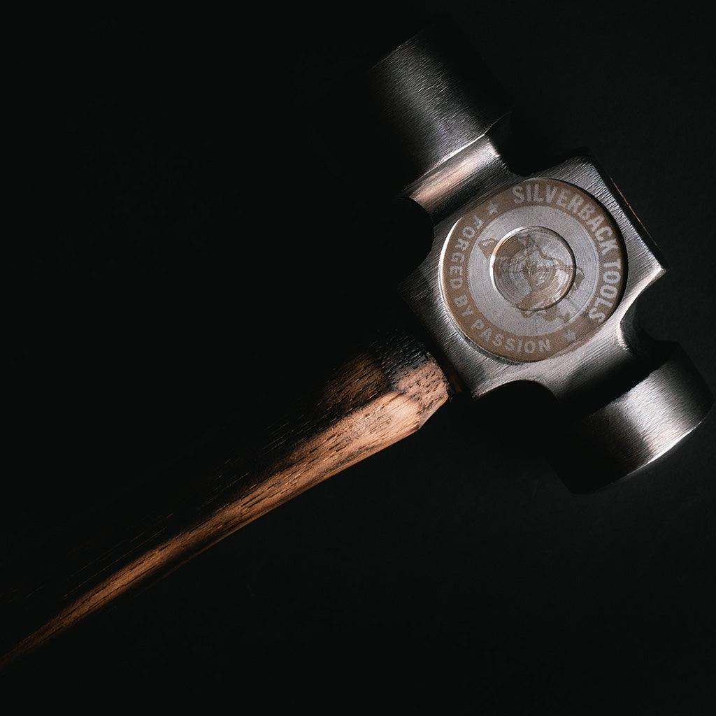 a picture of a the X Series Silverback forging hammer on a black background